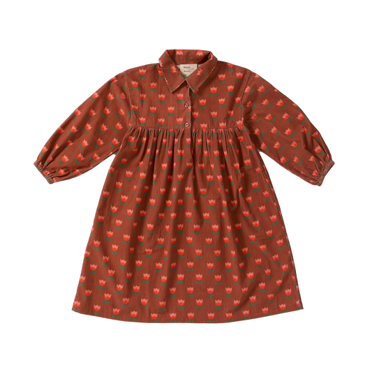 WANDER & WONDER ORANGE FLORAL DRESS