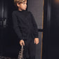 BYKE BLACK BUCKLE CARDIGAN
