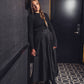 BYKE BLACK TAFFETA CIRCLE MIDI SKIRT
