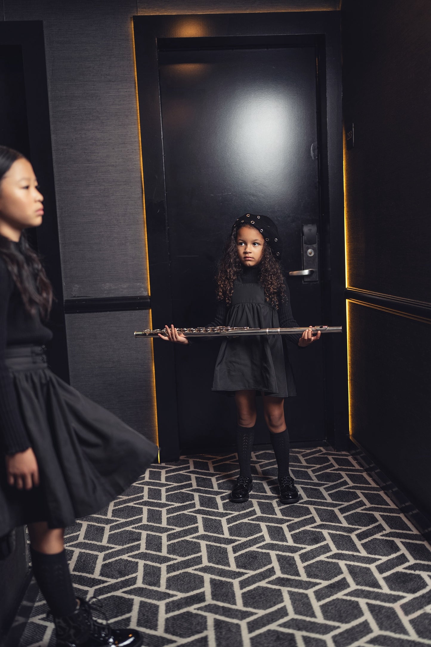 BYKE BLACK TAFFETA JUMPER