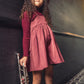 BYKE WINE TAFFETA JUMPER