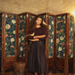 PIP + PIO BURGUNDY WOOL V YOKE BUTTON MIDI SKIRT