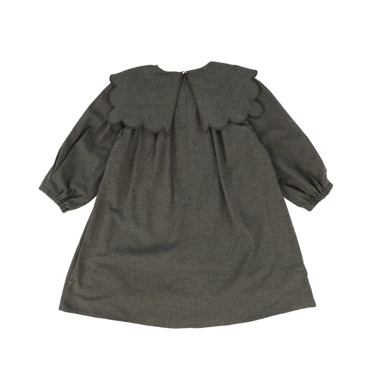 AISABOBO CHARCOAL SCALLOP DRESS [Final Sale]