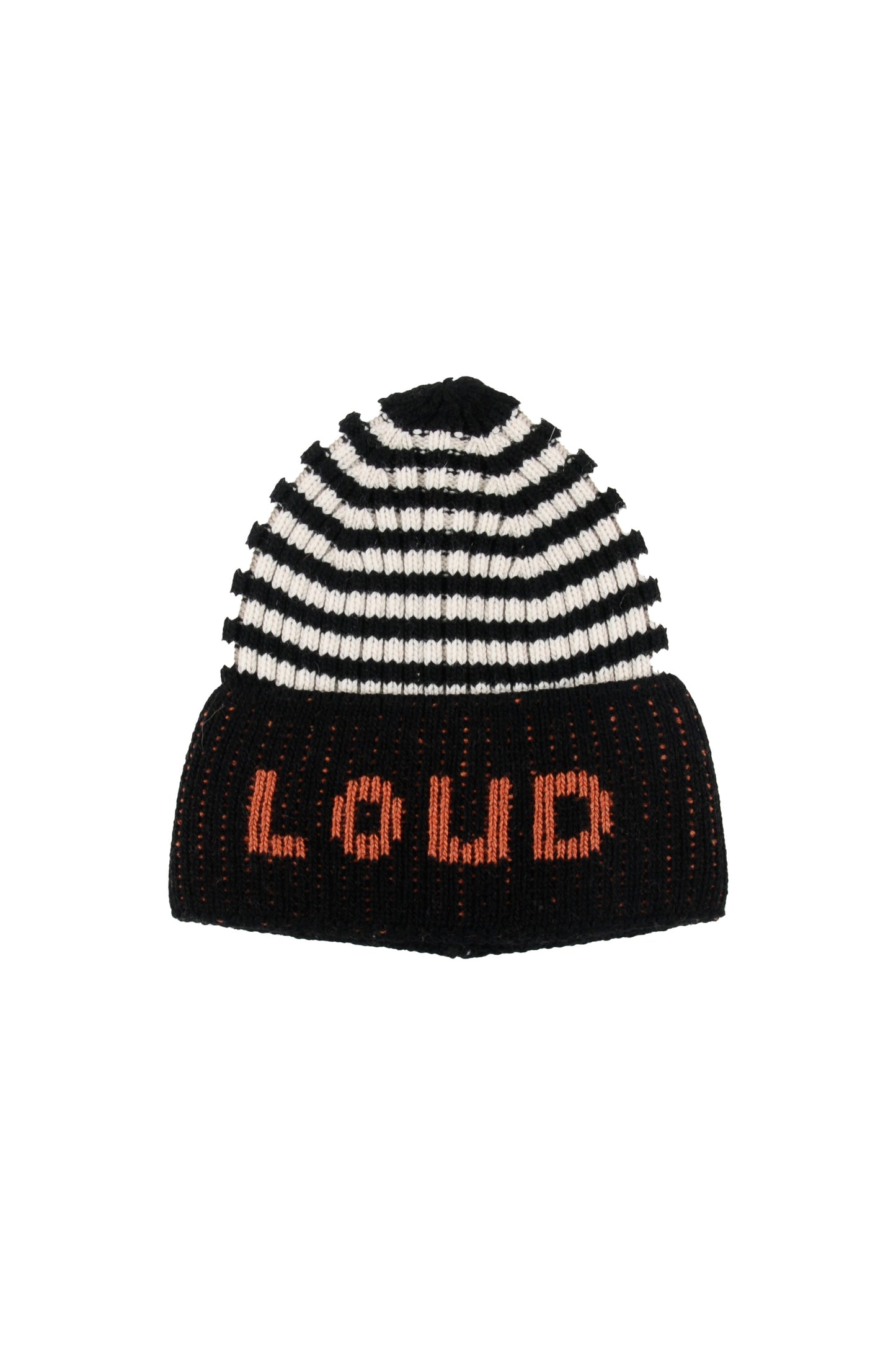 LOUD BLACK/WHITE STRIPED LOGO BEANIE