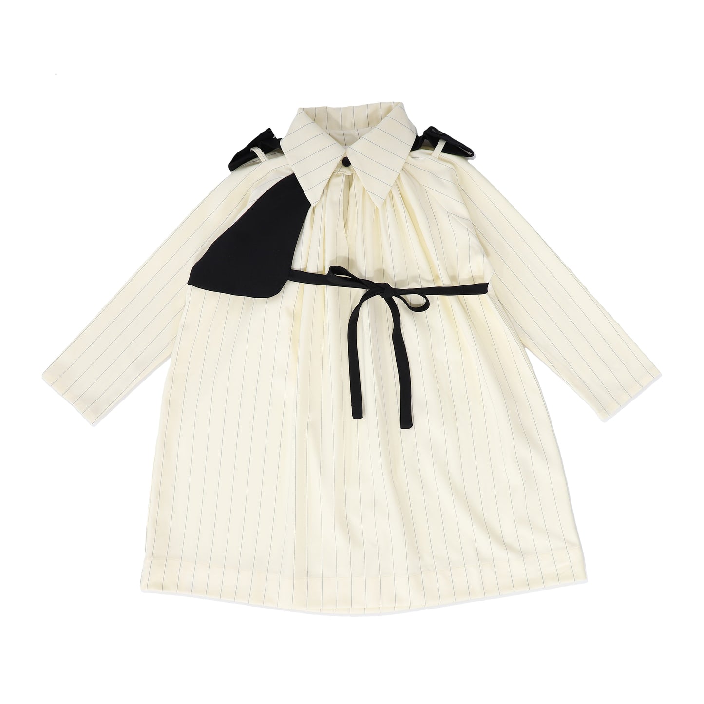 TREE HOUSE IVORY STRIPED BLOUSE DRESS [Final Sale]