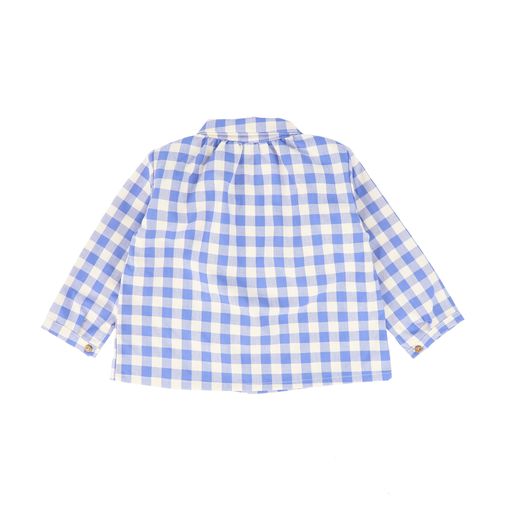 BIRINIT PETIT BLUE GINGHAM BLOUSE [Final Sale]