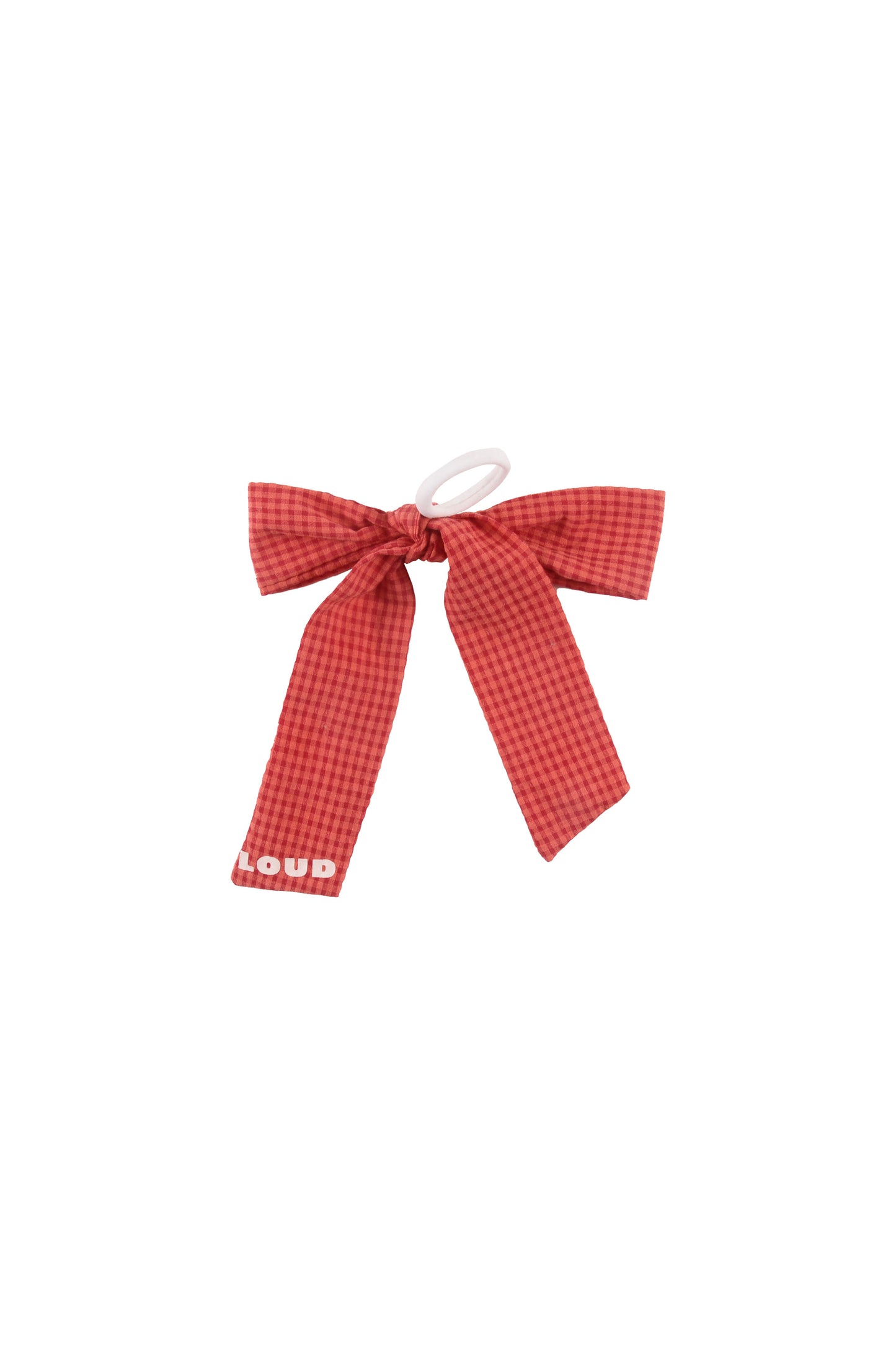 LOUD RED CHECKED OVERSIZED BOW