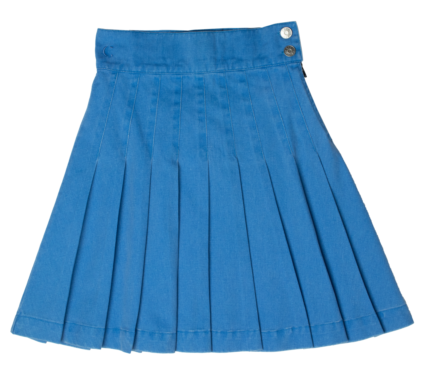 CREW KIDS ROYAL BLUE DENIM PLEATED SKIRT