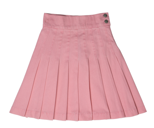 CREW KIDS PINK DENIM PLEATED SKIRT