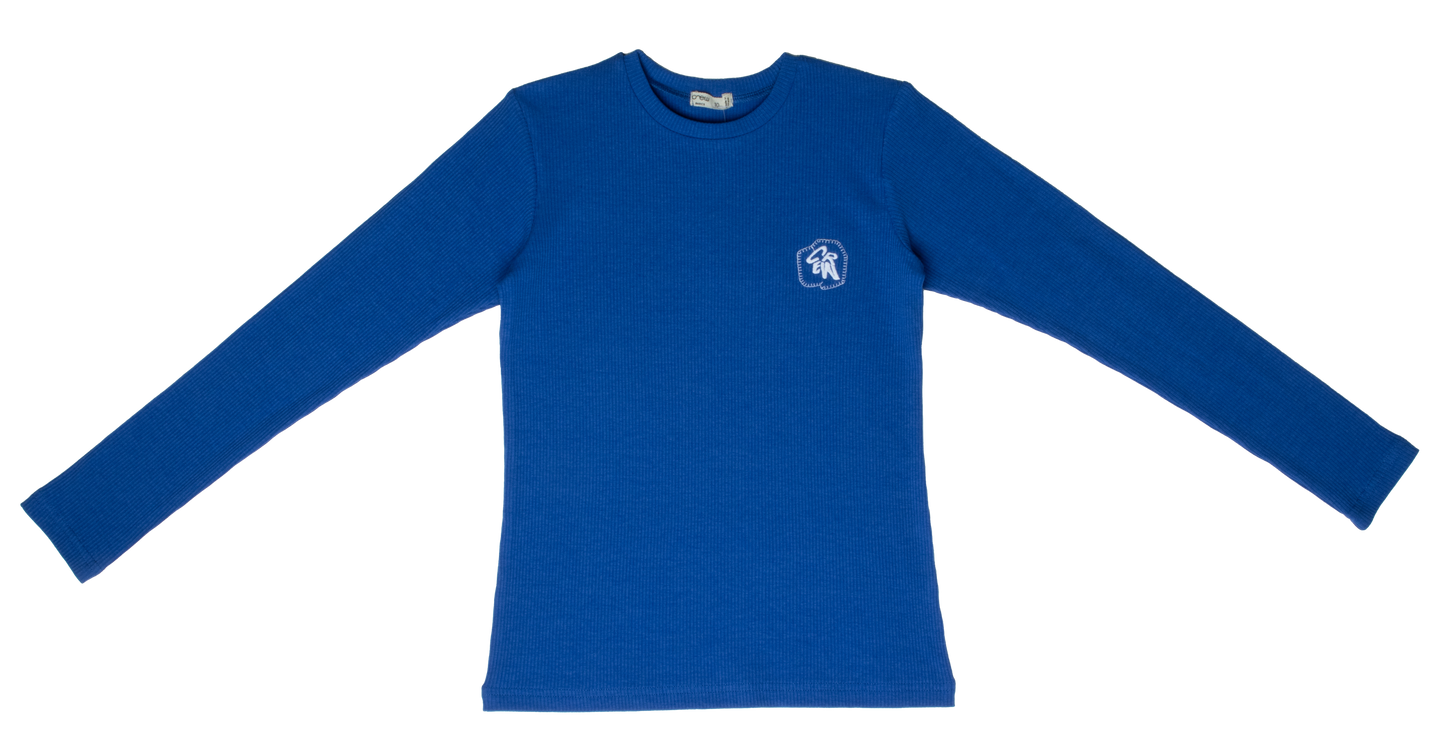 CREW KIDS ROYAL BLUE RIBBED T-SHIRT