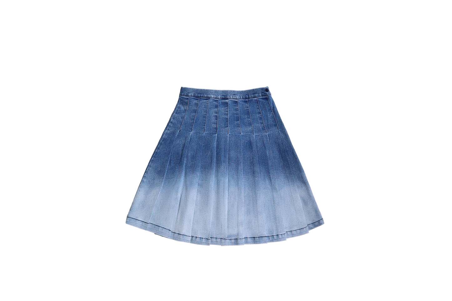 CREW KIDS  BLUE DENIM OMBRE PLEATED SKIRT [FINAL SALE]