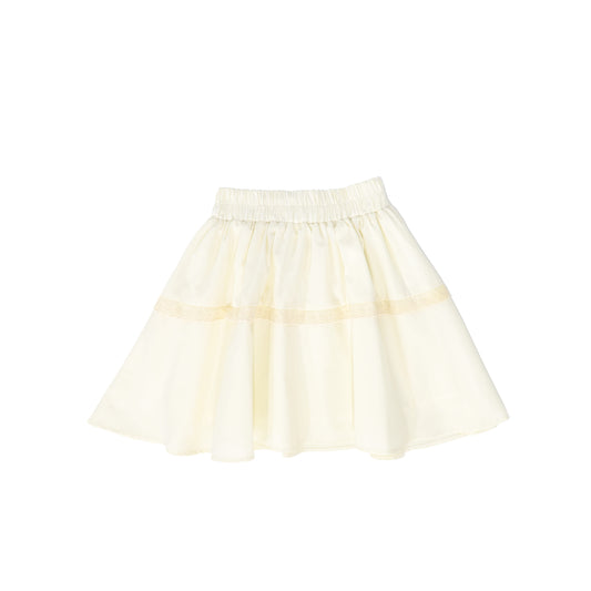 ALITSA CREAM LACE TRIM SKIRT