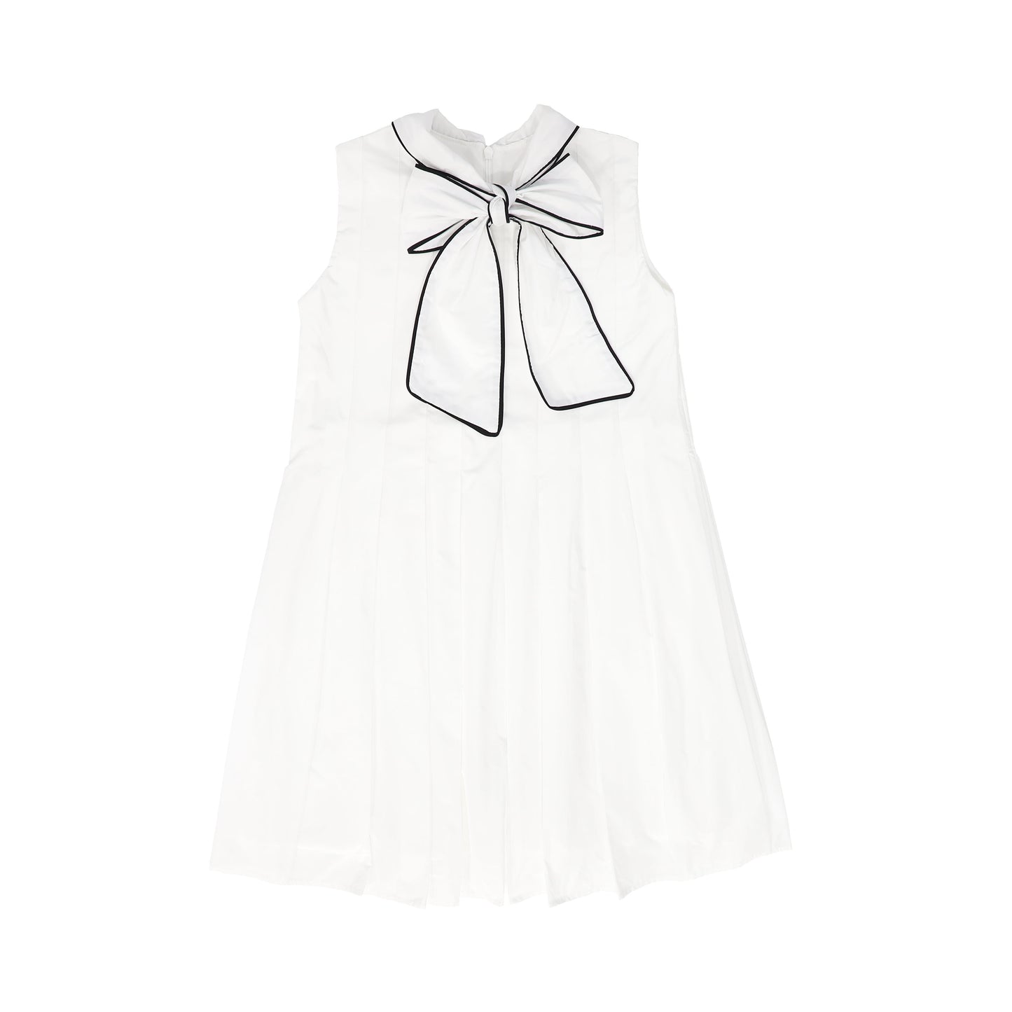 ALITSA WHITE/BLACK PIPED TRIM BOW JUMPER