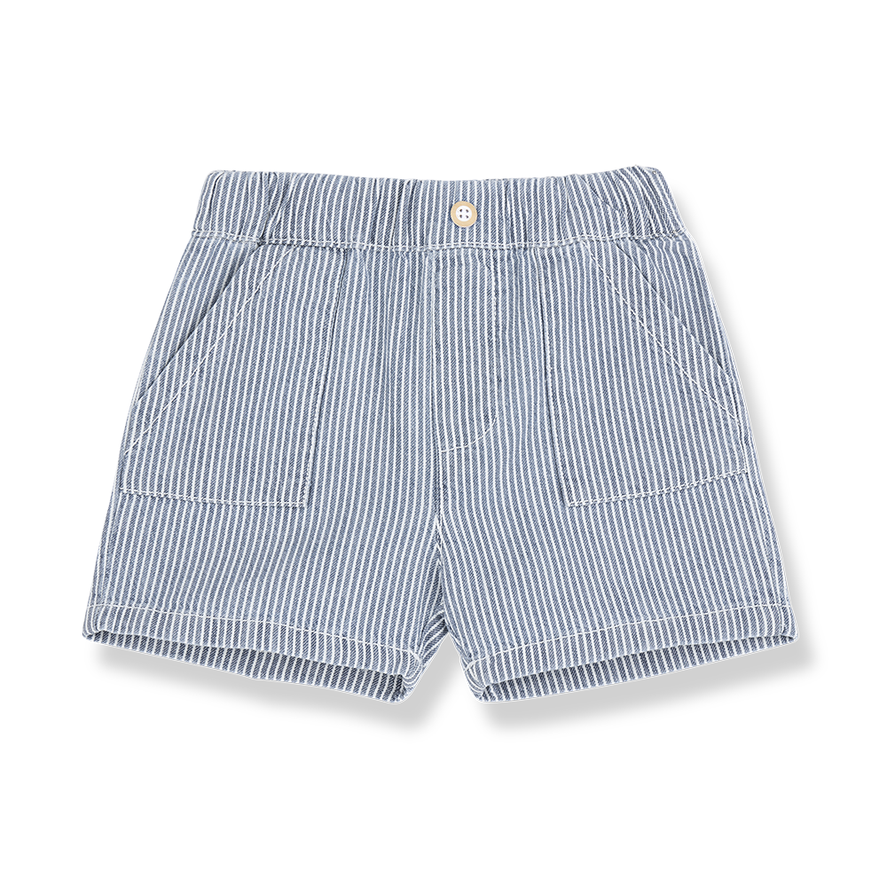 1+ IN THE FAMILY BLUE STRIPED SHORTS