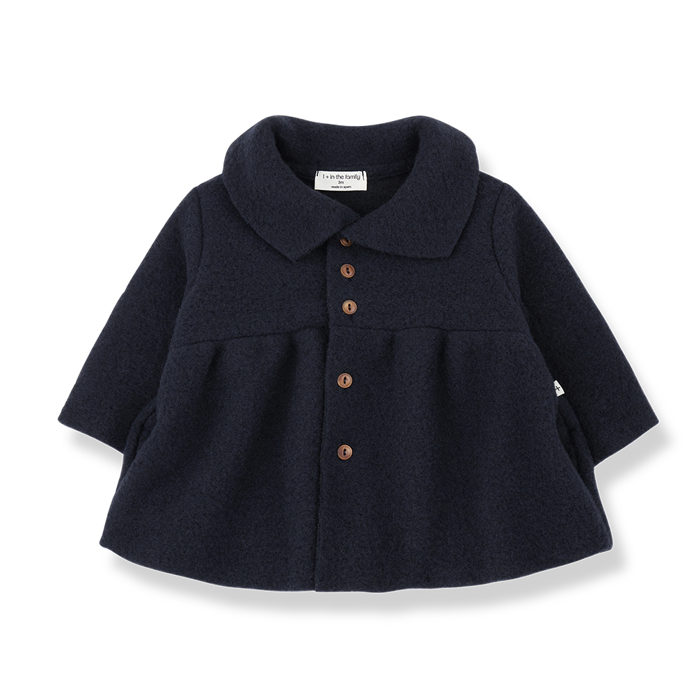 1+ IN THE FAMILY NAVY WOOL COAT
