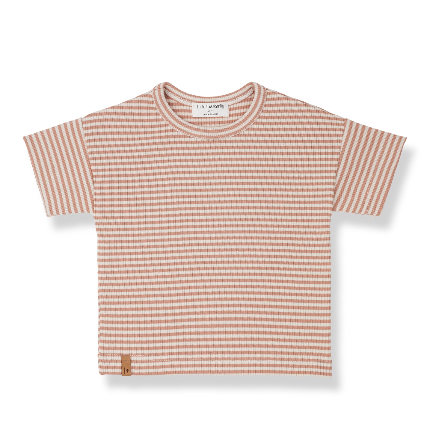 1 + IN THE FAMILY APRICOT STRIPED SS TEE [FINAL SALE]