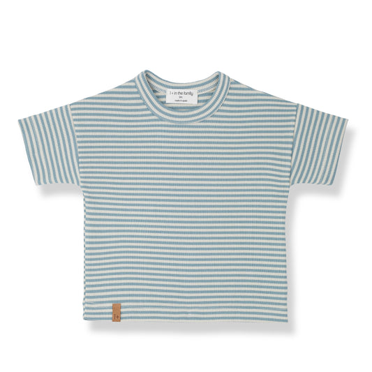 1 + IN THE FAMILY BLUE STRIPED SS TEE