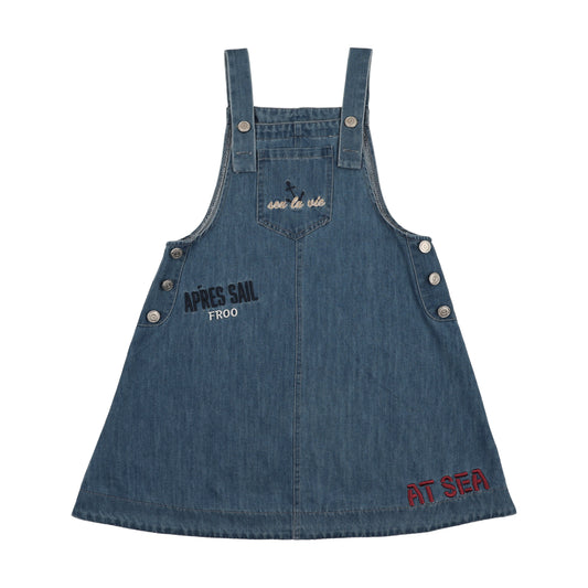 FROO STYLE BLUE DENIM WASH WORDED JUMPER