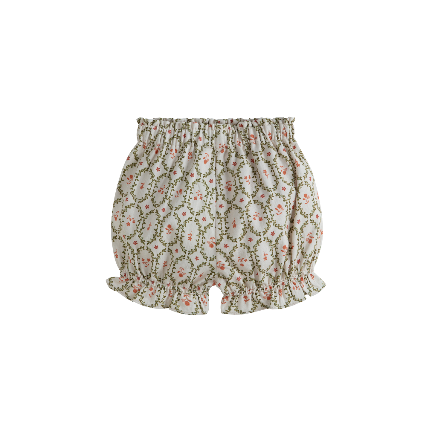CERA UNA VOLTA CREAM/GREEN WREATH FLORAL BLOOMERS