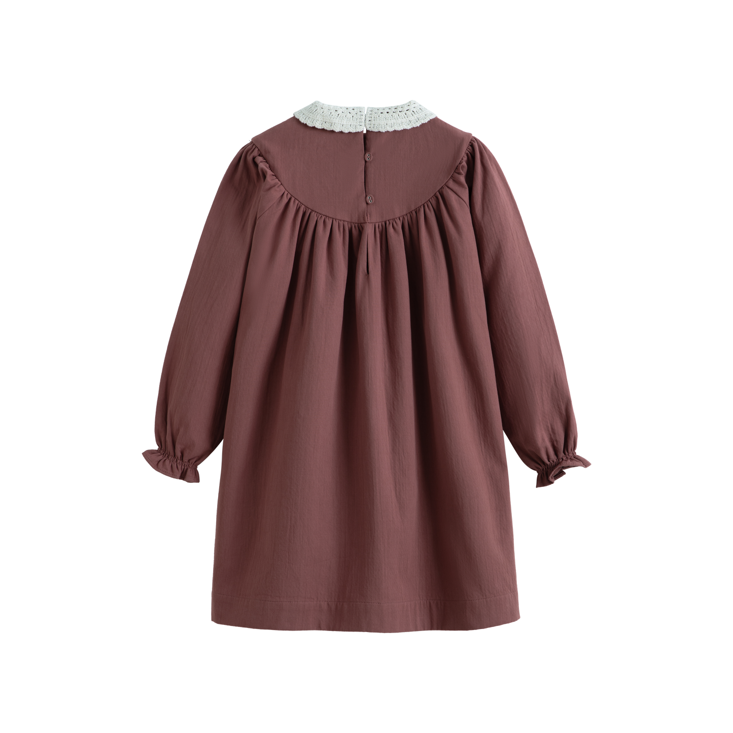 CERA UNA VOLTA PURPLE EMBROIDERED LACE COLLAR DRESS