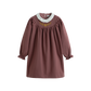 CERA UNA VOLTA PURPLE EMBROIDERED LACE COLLAR DRESS