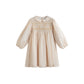 CERA UNA VOLTA PALE PINK EMBROIDERED SMOCK COLLAR DRESS
