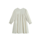 CERA UNA VOLTA CREAM VELVET SHIMMER SMOCK DRESS