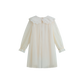 CERA UNA VOLTA CREAM PURITAN COLLAR TULLE DRESS