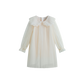 CERA UNA VOLTA CREAM PURITAN COLLAR TULLE DRESS