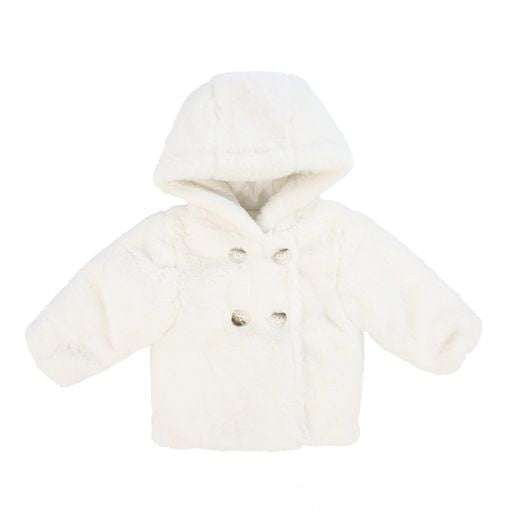 SCOTCH BONNET WHITE FUR DOUBLE BREASTED COAT
