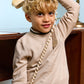 LE BOURDON BEIGE FINE KNIT TRIM SWEATER