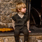 LE BOURDON OLIVE PLAID KNIT VEST SET
