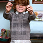LE BOURDON GREY PLAID CREWNECK SWEATER