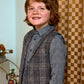 LE BOURDON GREY PLAID DOUBLE BREASTED VEST