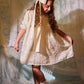 FRANCESCA GUILIANO CREAM PUFF 3/4 SLEEVE DRESS
