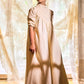 FRANCESCA GUILIANO IVORY TAFFETA LACE V DESIGN GOWN