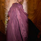 FRANCESCA GUILIANO PURPLE TAFFETA SMOCKED COLLAR GOWN