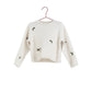 PLEASE MOM IVORY APPLE PRINT KNIT SWEATER