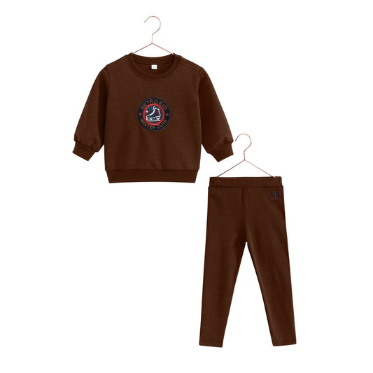 RETRO KID CHESTNUT SCUBA BOY SWEATSHIRT SET