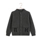 RETRO KID CHARCOAL POCKET LOGO KNIT SWEATER
