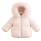 SCOTCH BONNET BABY PINK FUR TRIM QUILTED COAT