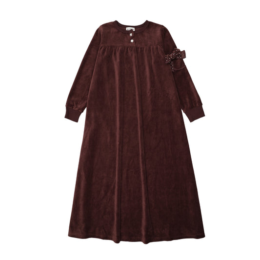 BOPOP BURGUNDY RHINESTONE STUDDED BOW MAXI DRESS