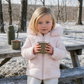 SCOTCH BONNET BABY PINK FUR TRIM QUILTED COAT