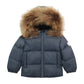 DENALI  OCEAN BLUE FUR TRIM PUFFER COAT