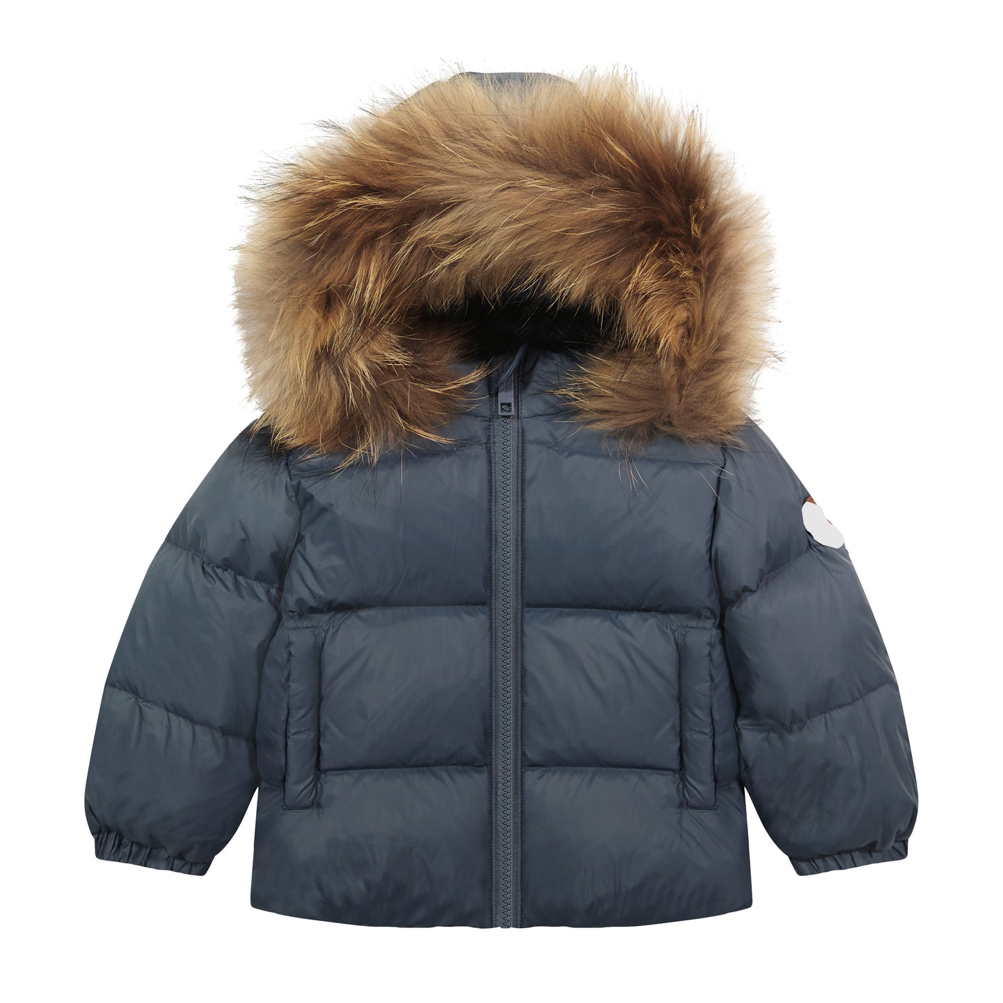 DENALI  OCEAN BLUE FUR TRIM PUFFER COAT
