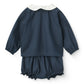 COPENHAGEN COLOR NAVY PETER PAN COLLAR BLOUSE SET