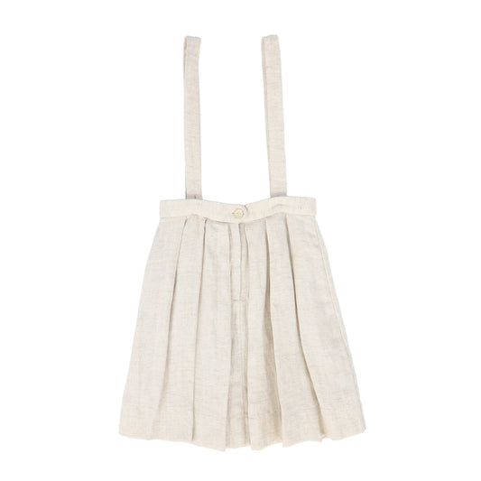 BACE COLLECTION BEIGE LINEN HERRINGBONE PLEAT JUMPER
