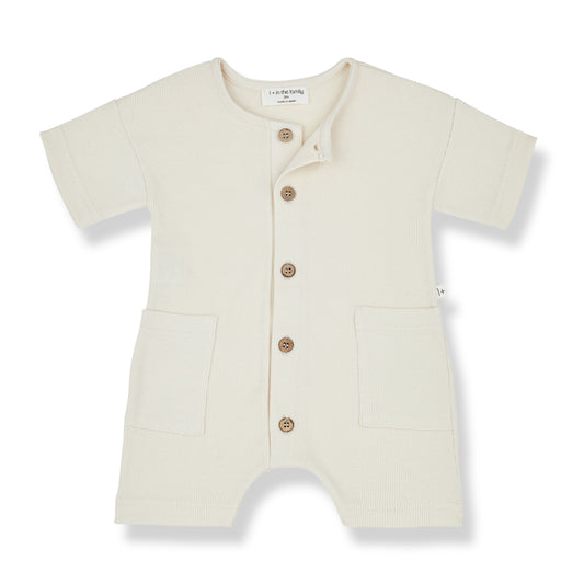 1 + IN THE FAMILY IVORY POCKET ROMPER [FINAL SALE]