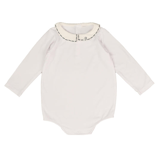 BELATI IVORY EMBROIDERED TRIM PETER PAN COLLAR ROMPER