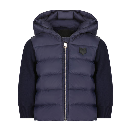 SCOTCH BONNET NAVY PUFFER/KNIT COAT